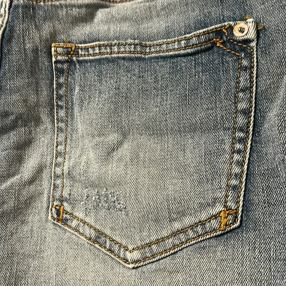 Anthropologie Pilcro Denim Blue Women's Shorts Distressed Size 27 - Picture 3 of 12